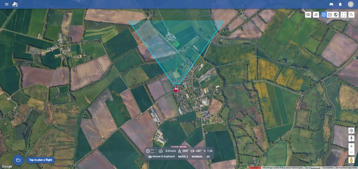Vluchtplanning in Litchi Flight Hub